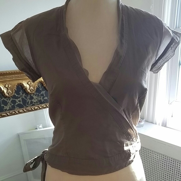 Burberry Tops - Burberry wrap around shirt